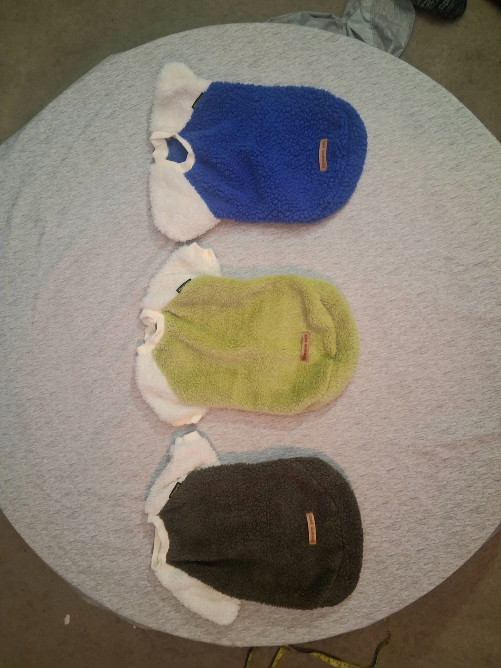 Set Of 3 Fitwarm Pet Small Dog/cat Breeds Fleece Jackets L